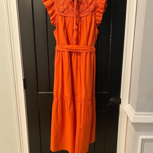 St. Roche Kite Dress in Burnt Orange Size 6 - Picture 11 of 13